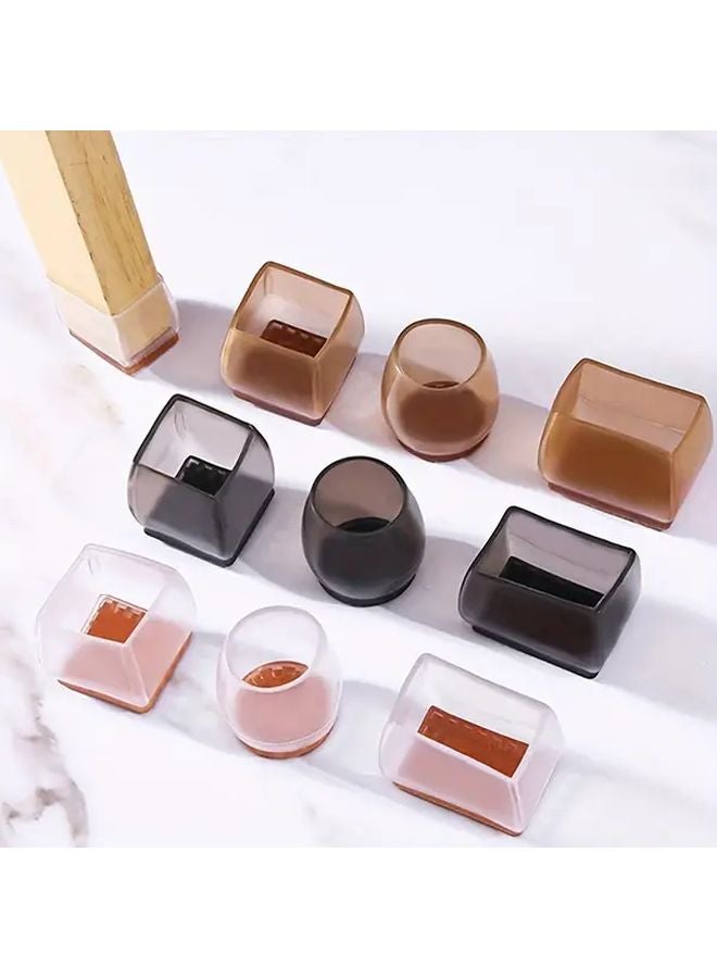 Tawny Small Round 8 Pcs Table And Chair Foot Pads Mute Wear Resistant Leg Protection Covers - Image 1
